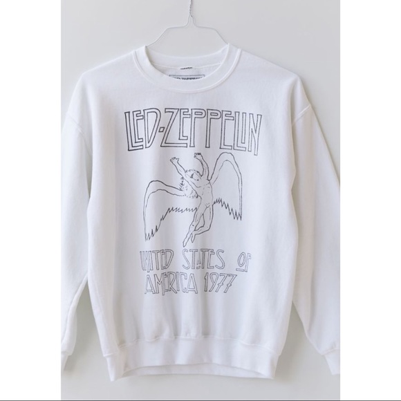 Led Zeppelin Faded Crew Sweatshirt Nwt 